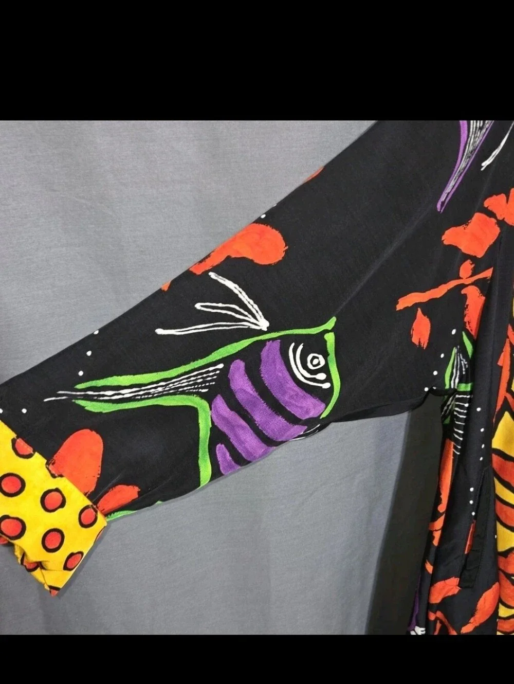 Vintage 80s Platinum Dorothy Schoelen Wearable Art Jacket Shoulder Pads USA Sz S - Picture 4 of 9